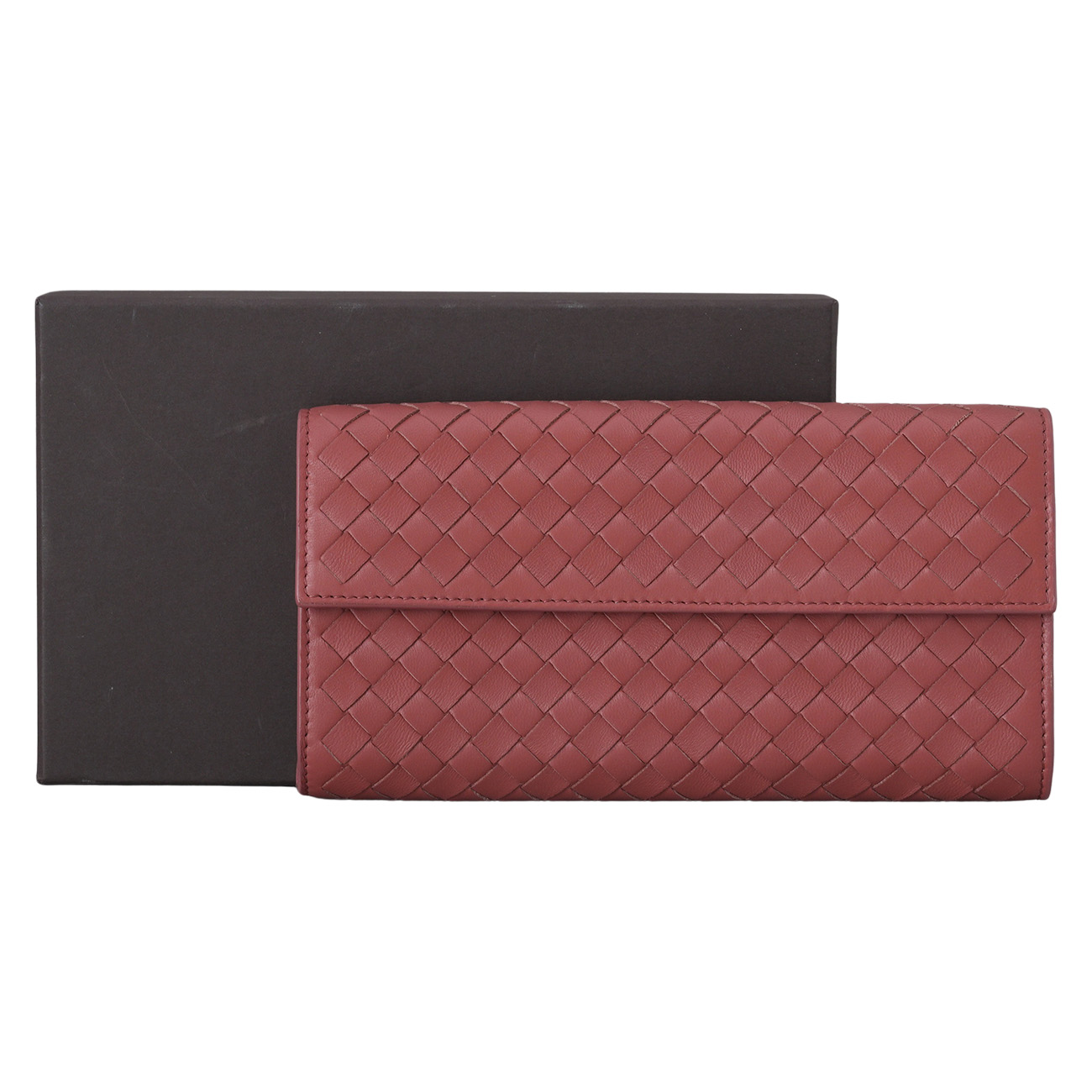 BOTTEGA VENETA(USED)보테가베네타 인트레치아토 플랩 장지갑